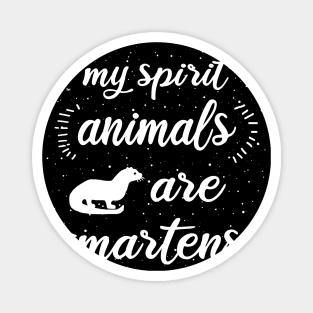 Vintage cute marten animals saying lover Magnet